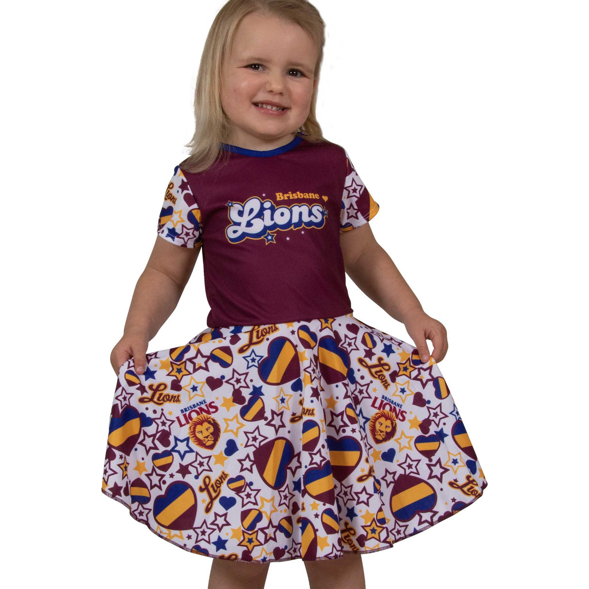 AFL Brisbane Lions 'Heartbreaker' Dress - Ashtabula