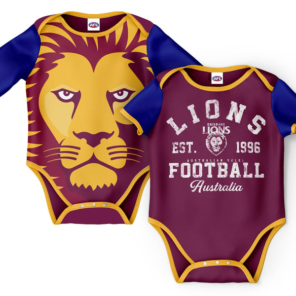 AFL Brisbane Lions Infant 2pc Gift Set - Ashtabula