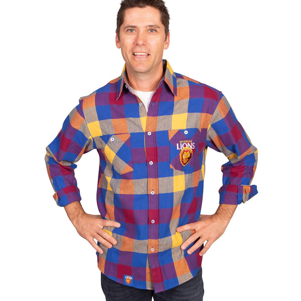 AFL Brisbane Lions 'Lumberjack' Flannel Shirt - Ashtabula