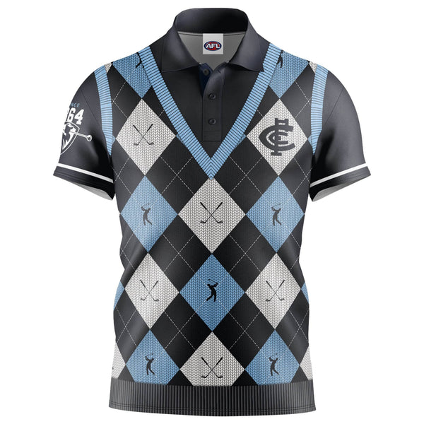 AFL Carlton 'Fairway' Golf Polo Shirts - Ashtabula