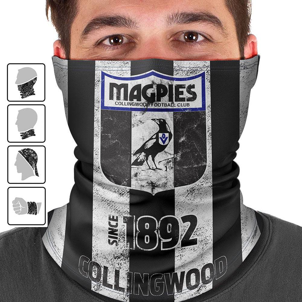 AFL Collingwood Magpies Heritage Multi-Purpose Bandana - Ashtabula