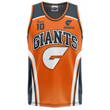 AFL GWS Giants 'Hoops' Basketball Singlet - Ashtabula