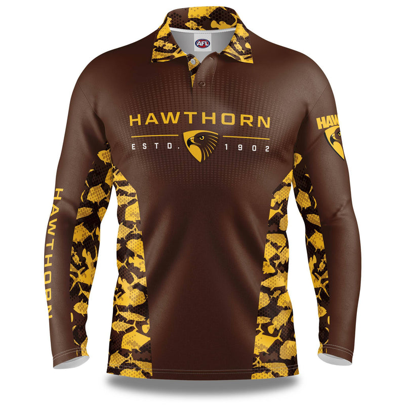 AFL Hawthorn 'Reef Runner' Fishing Shirt - Adult - Ashtabula