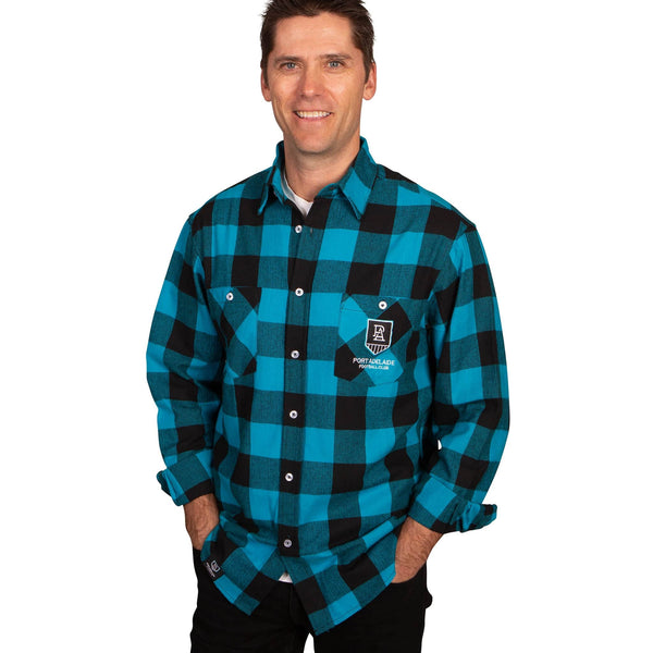 AFL Port Adelaide 'Lumberjack' Flannel Shirt - Ashtabula
