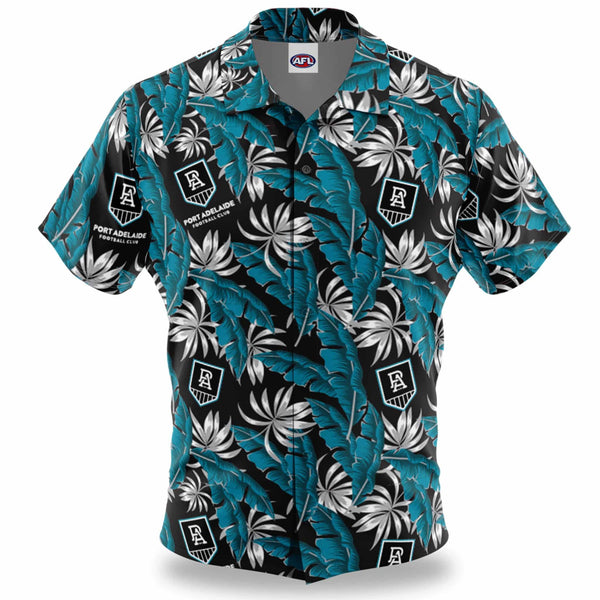 AFL Port Adelaide 'Paradise' Hawaiian Shirt - Ashtabula