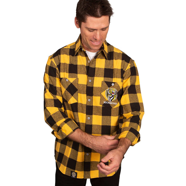 AFL Richmond Tigers 'Lumberjack' Flannel Shirt - Ashtabula