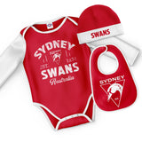 AFL Sydney Swans "Rover" 3pc Bodysuit Gift Set - Ashtabula