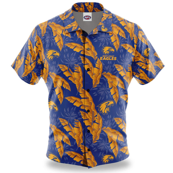 AFL West Coast Eagles 'Paradise' Hawaiian Shirt - Ashtabula