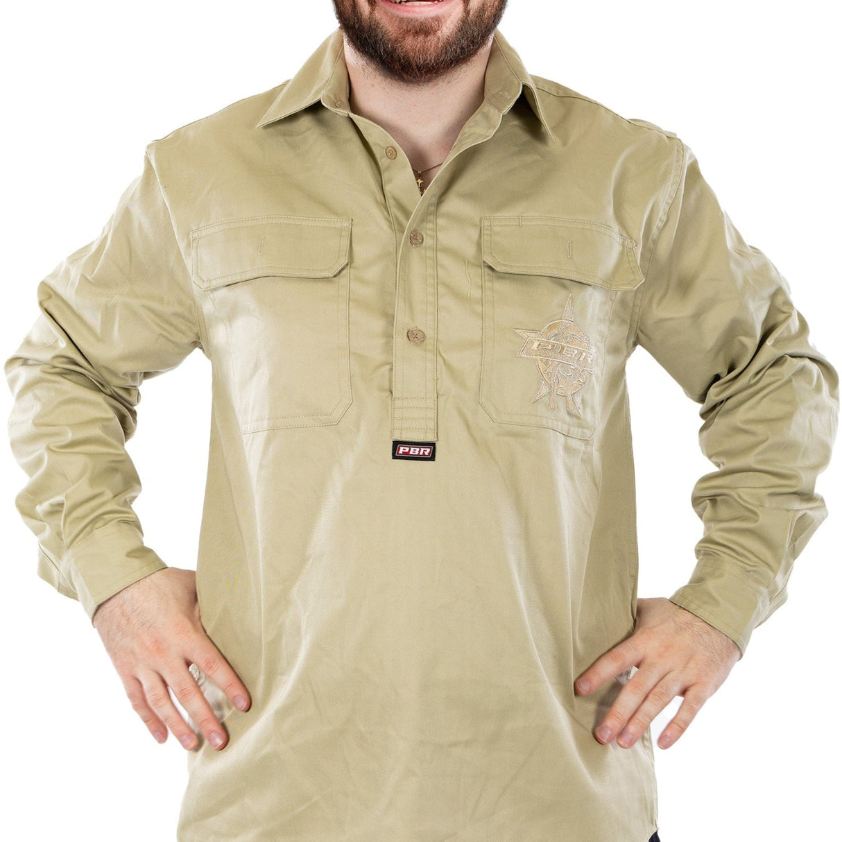 PBR 'No Bull' Work Shirt - Sand - Ashtabula