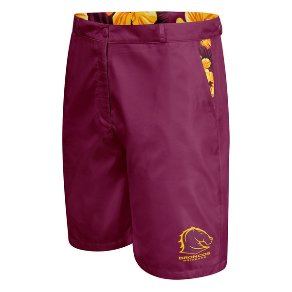 NRL Broncos 'Aloha' Golf Shorts - Ashtabula