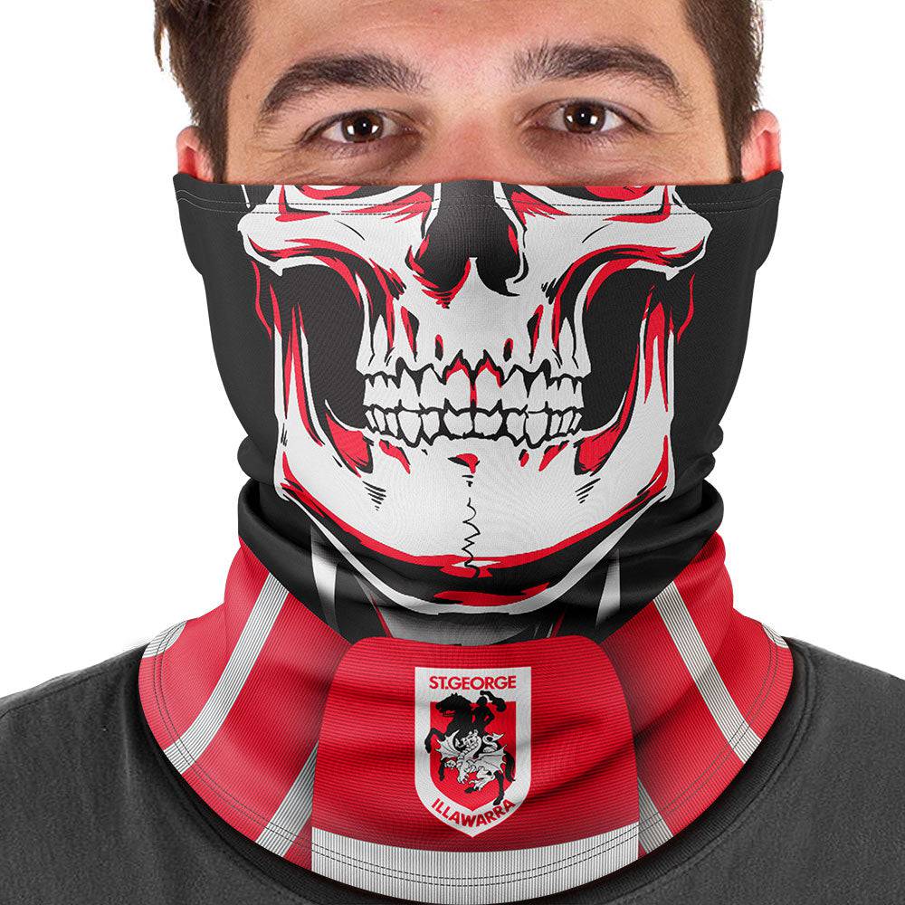 NRL Dragons 'Skull-Face' Multi-Purpose Scarf - Ashtabula