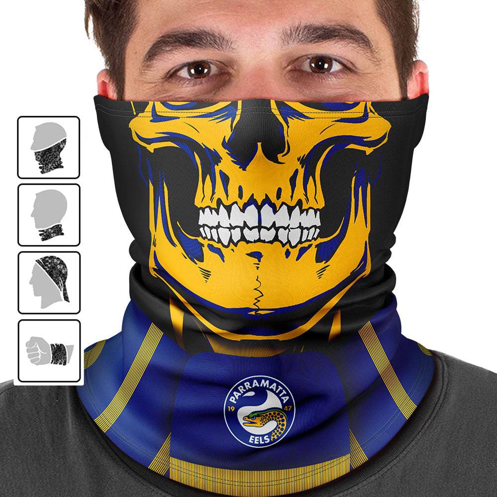 NRL Eels 'Skull-Face' Multi-Purpose Scarf - Ashtabula