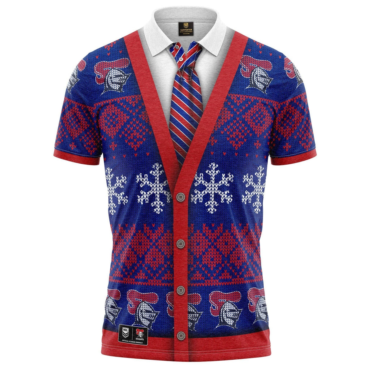 NRL Knights XMAS Polo Shirt - Ashtabula