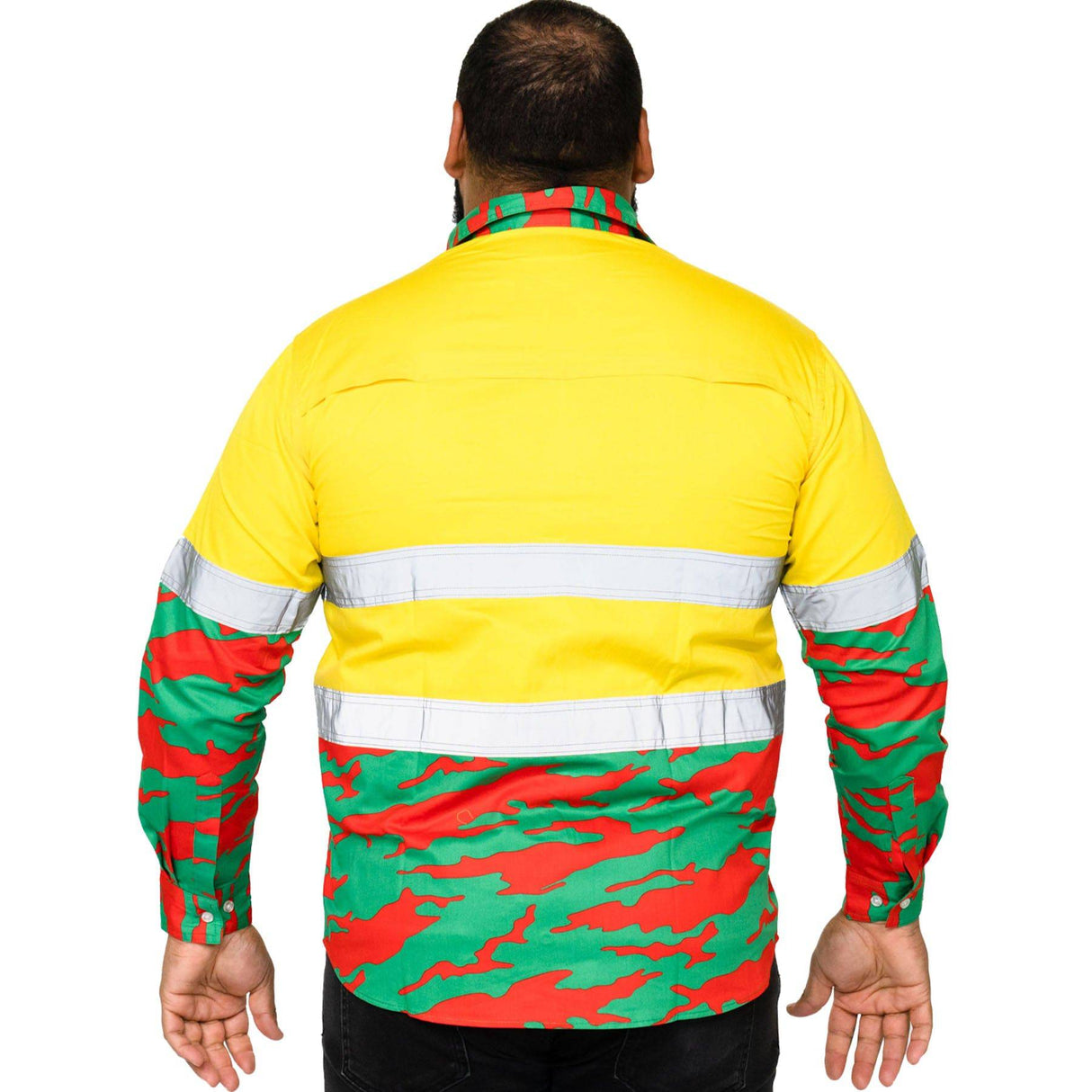 NRL Rabbitohs 'Camo' Hi-Vis Work Shirt - Ashtabula
