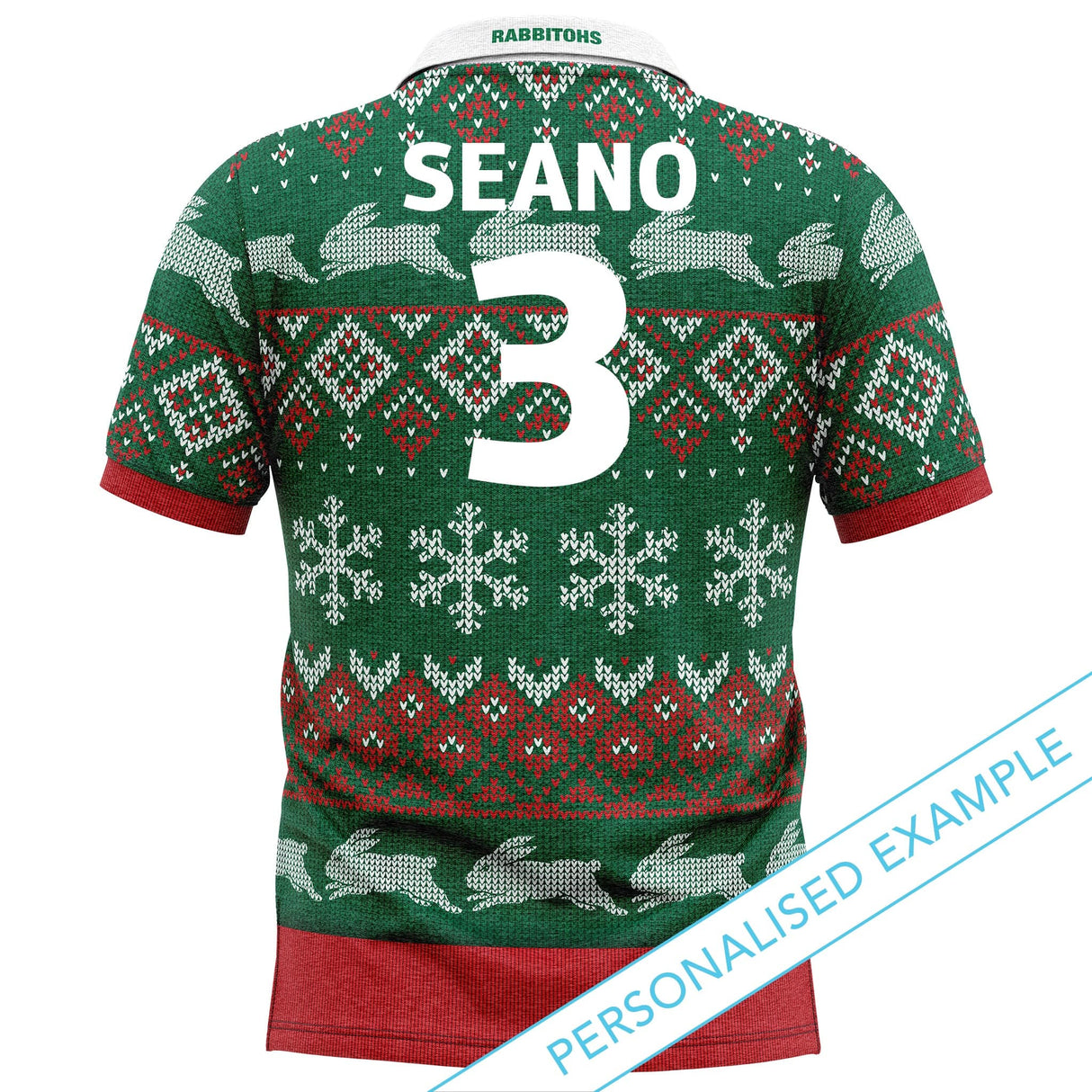 NRL Rabbitohs XMAS Polo Shirt - Ashtabula