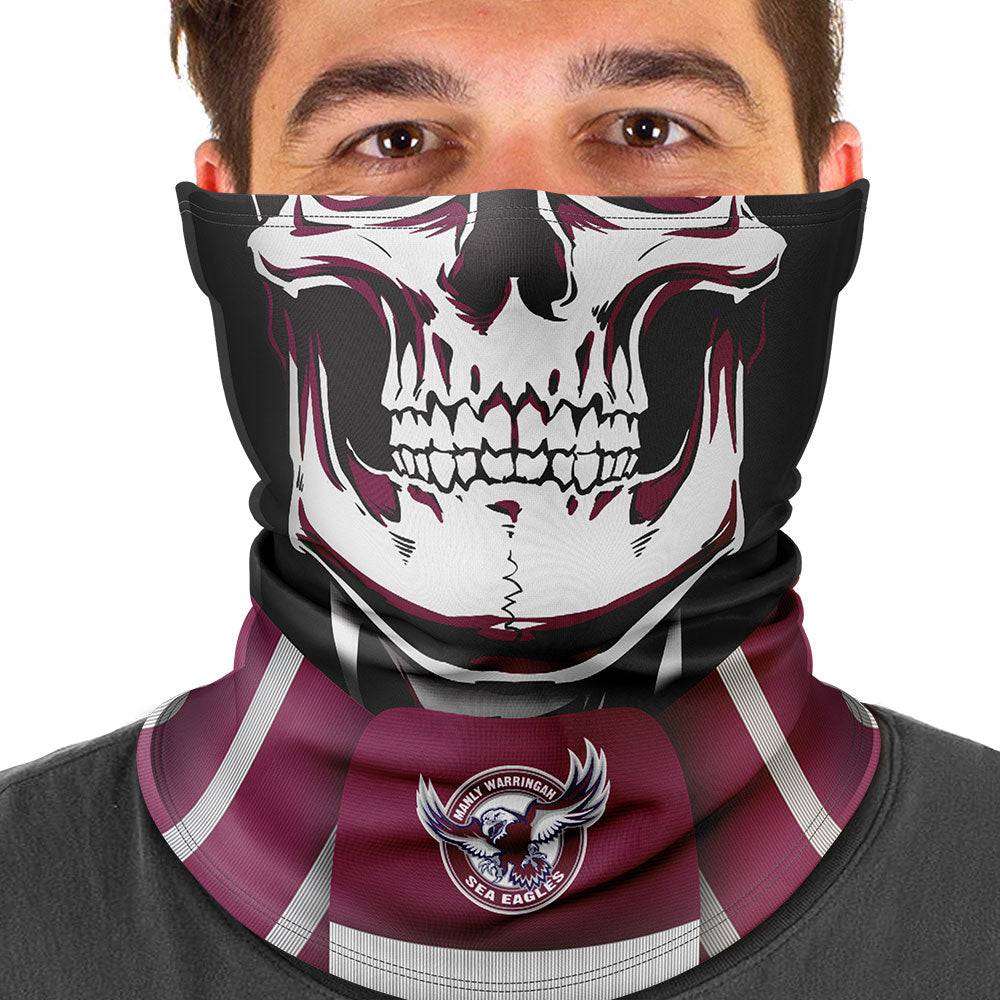 NRL Sea Eagles 'Skull-Face' Multi-Purpose Scarf - Ashtabula