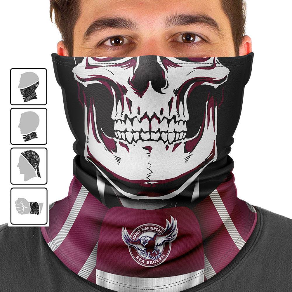 NRL Sea Eagles 'Skull-Face' Multi-Purpose Scarf - Ashtabula
