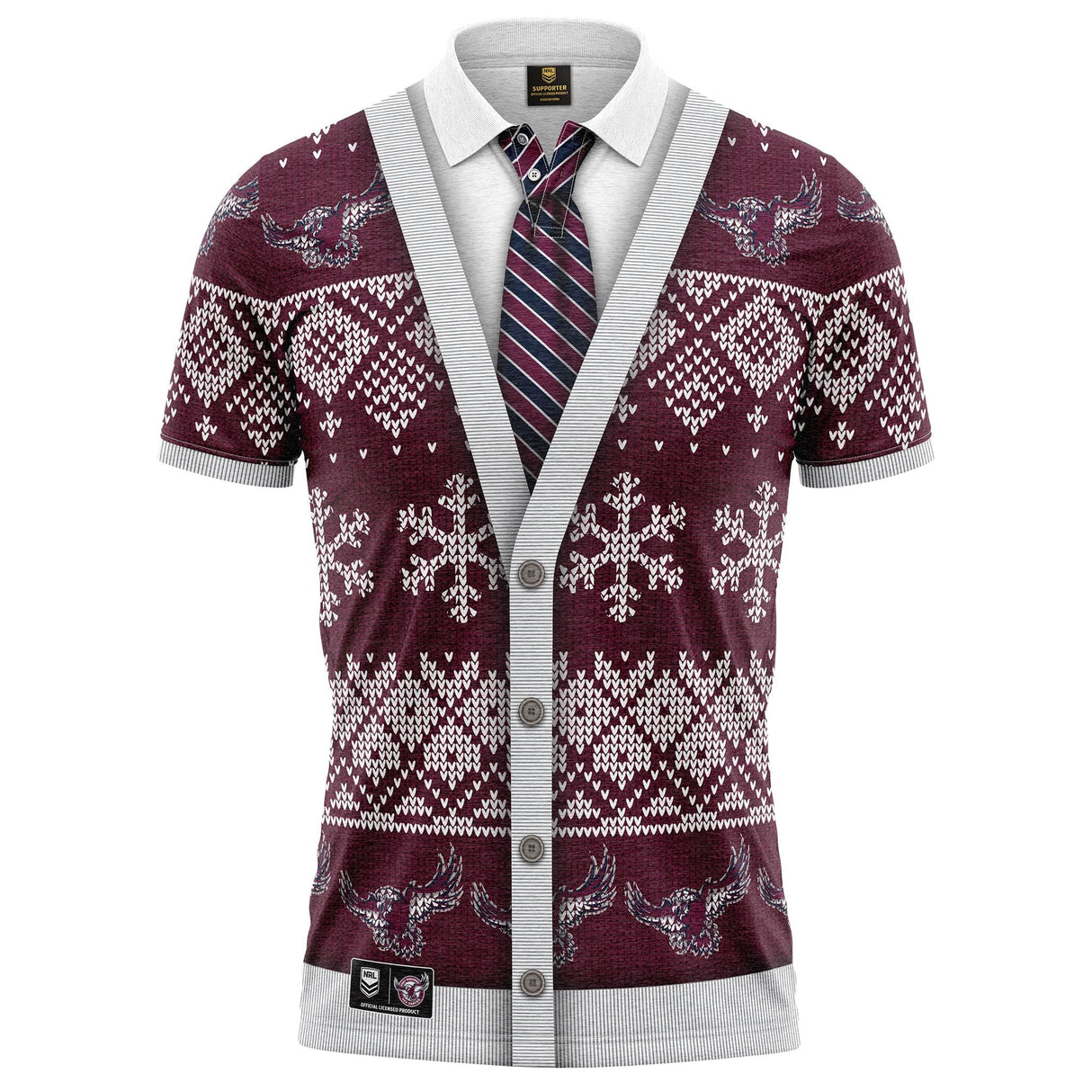 NRL Sea Eagles XMAS Polo Shirt - Ashtabula