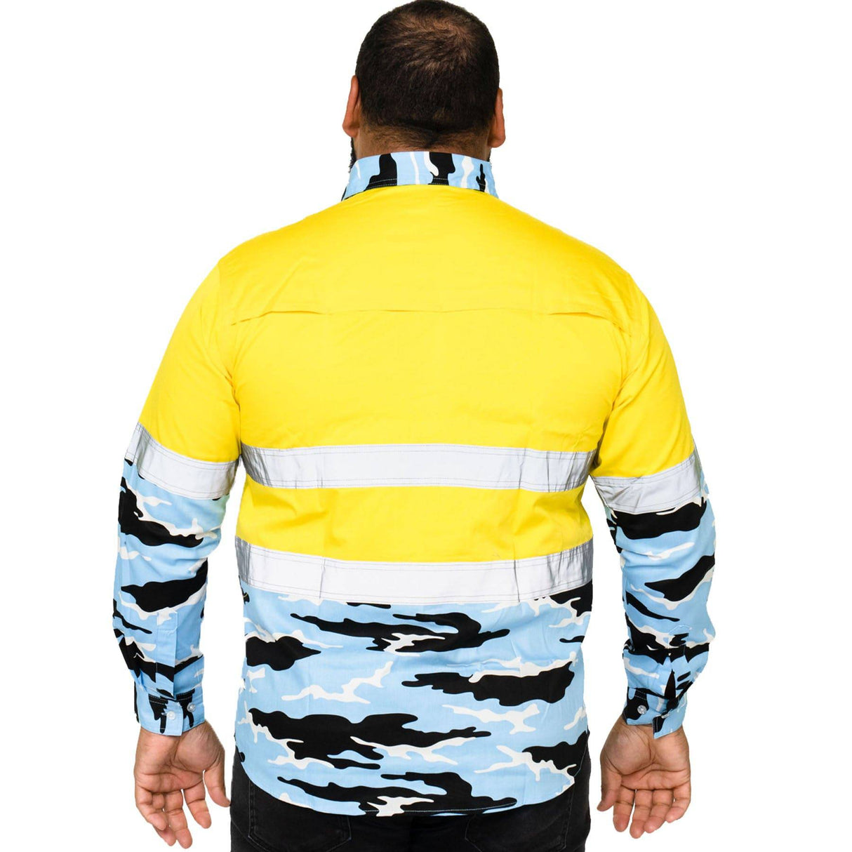 NRL Sharks 'Camo' Hi-Vis Work Shirt - Ashtabula