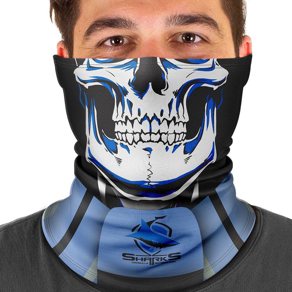 NRL Sharks 'Skull-Face' Multi-Purpose Scarf - Ashtabula