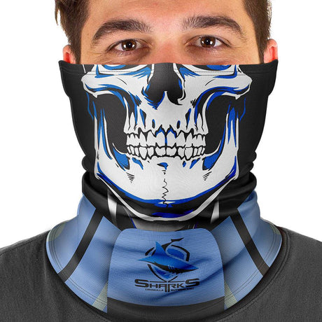 NRL Sharks 'Skull-Face' Multi-Purpose Scarf - Ashtabula