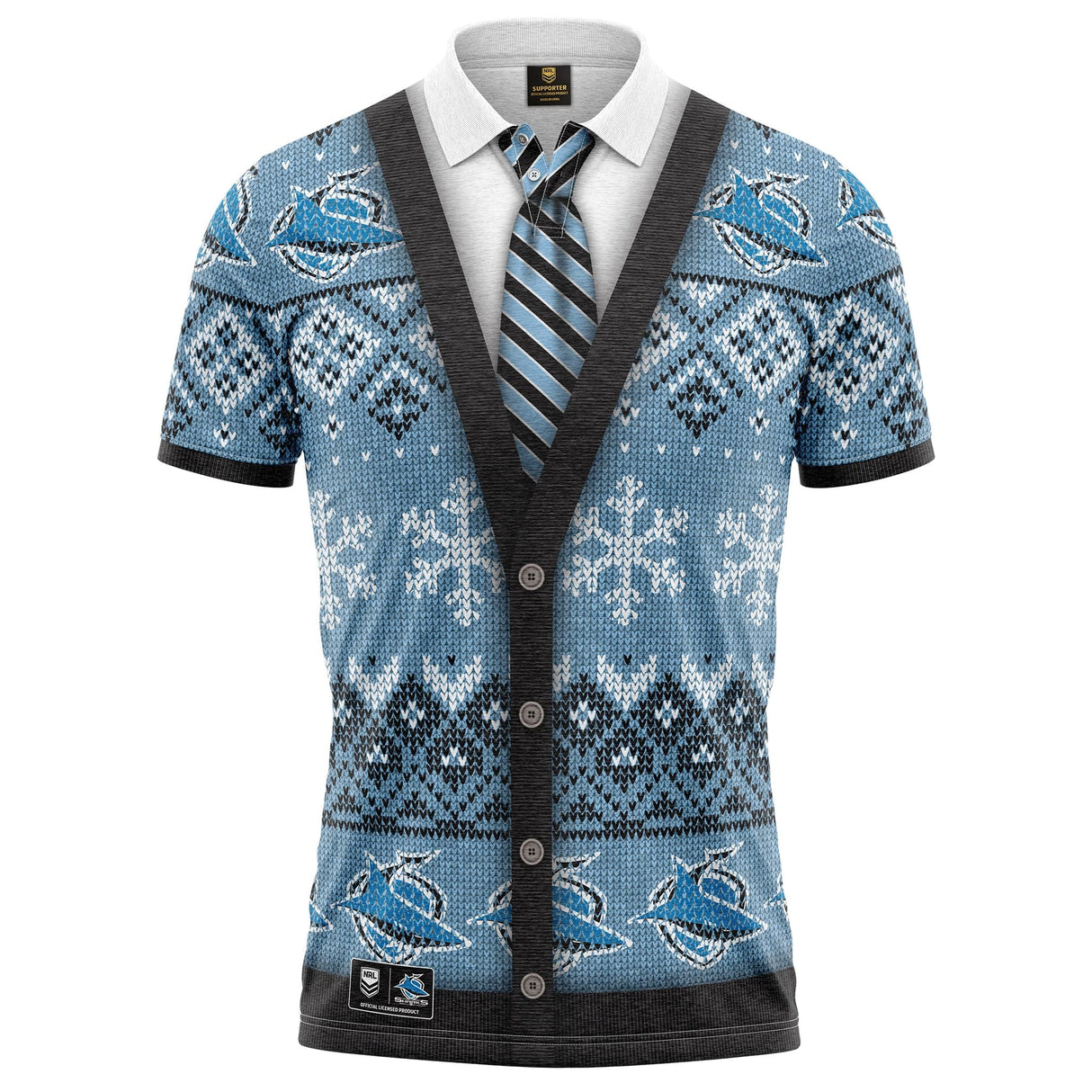NRL Sharks XMAS Polo Shirt - Ashtabula