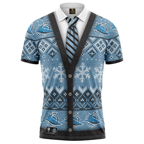 NRL Sharks XMAS Polo Shirt - Ashtabula