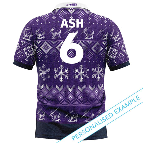NRL Storm XMAS Polo Shirt - Ashtabula