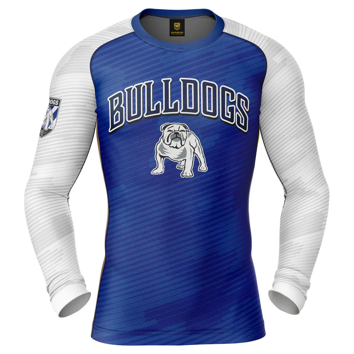 NRL Bulldogs 'Barrel' Rash Vest - Adult - Ashtabula