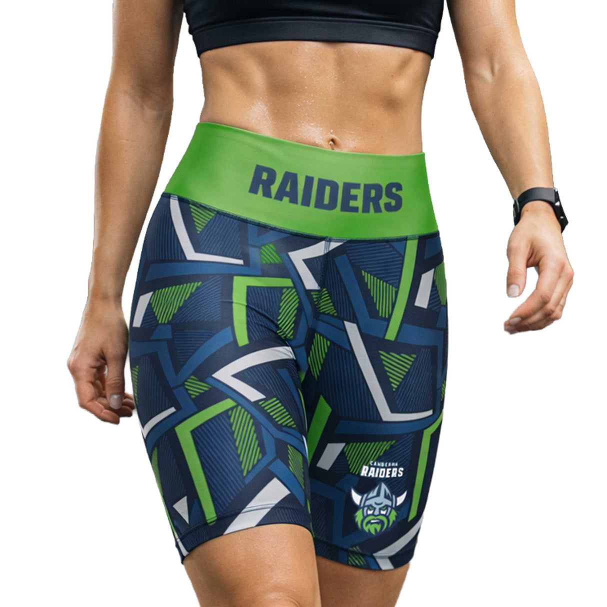 NRL Raiders 'Voltra' Ladies Exercise Shorts - Ashtabula