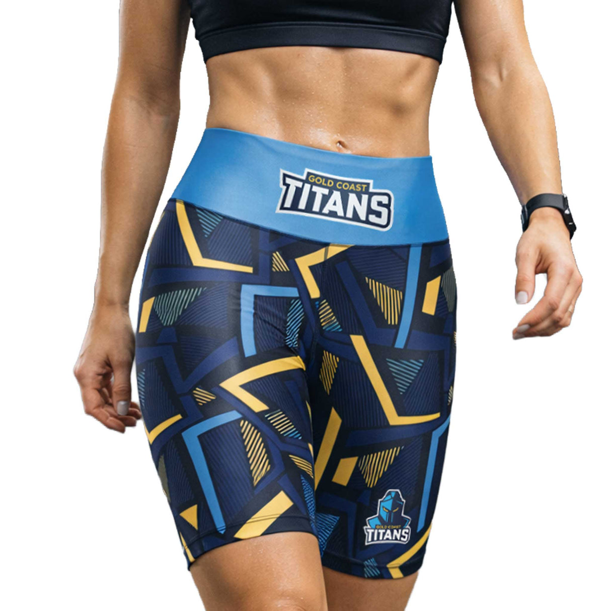 NRL Titans 'Voltra' Ladies Exercise Shorts - Ashtabula