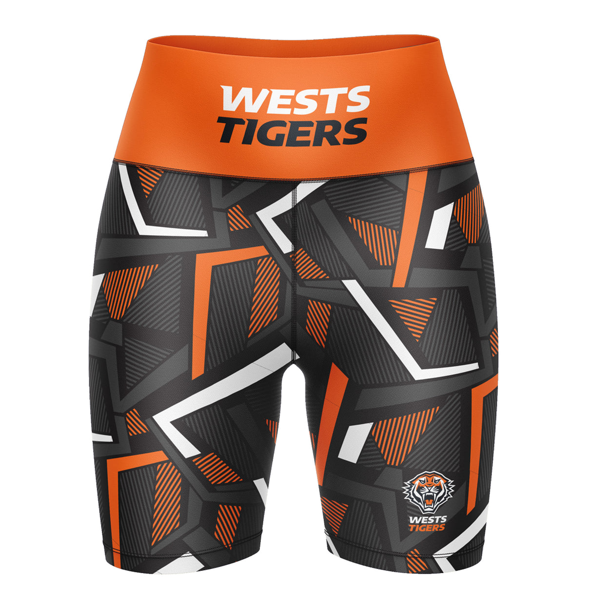 NRL Wests Tigers 'Voltra' Ladies Exercise Shorts - Ashtabula