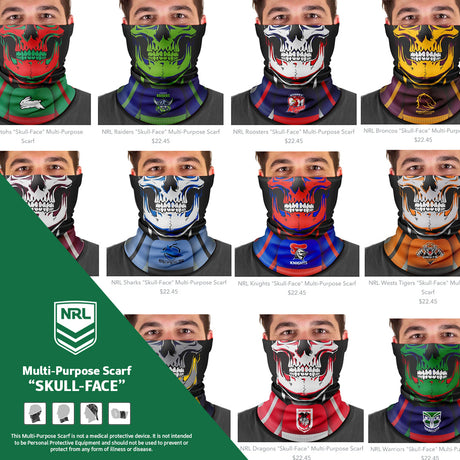 NRL "Skull-Face" Multi-Purpose Scarf