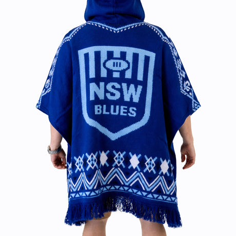 NSW Blues 'Dakota' Knitted Poncho - Ashtabula