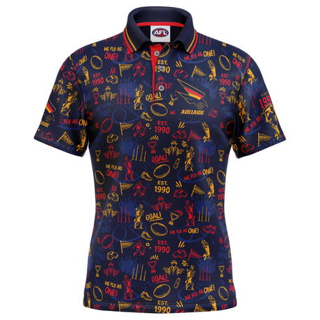 AFL Adelaide Crows 'Scrambler' Golf Polo - Ashtabula