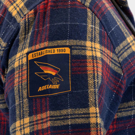 AFL Adelaide Crows 'Highland' Hooded Flannel Shirt - Ashtabula