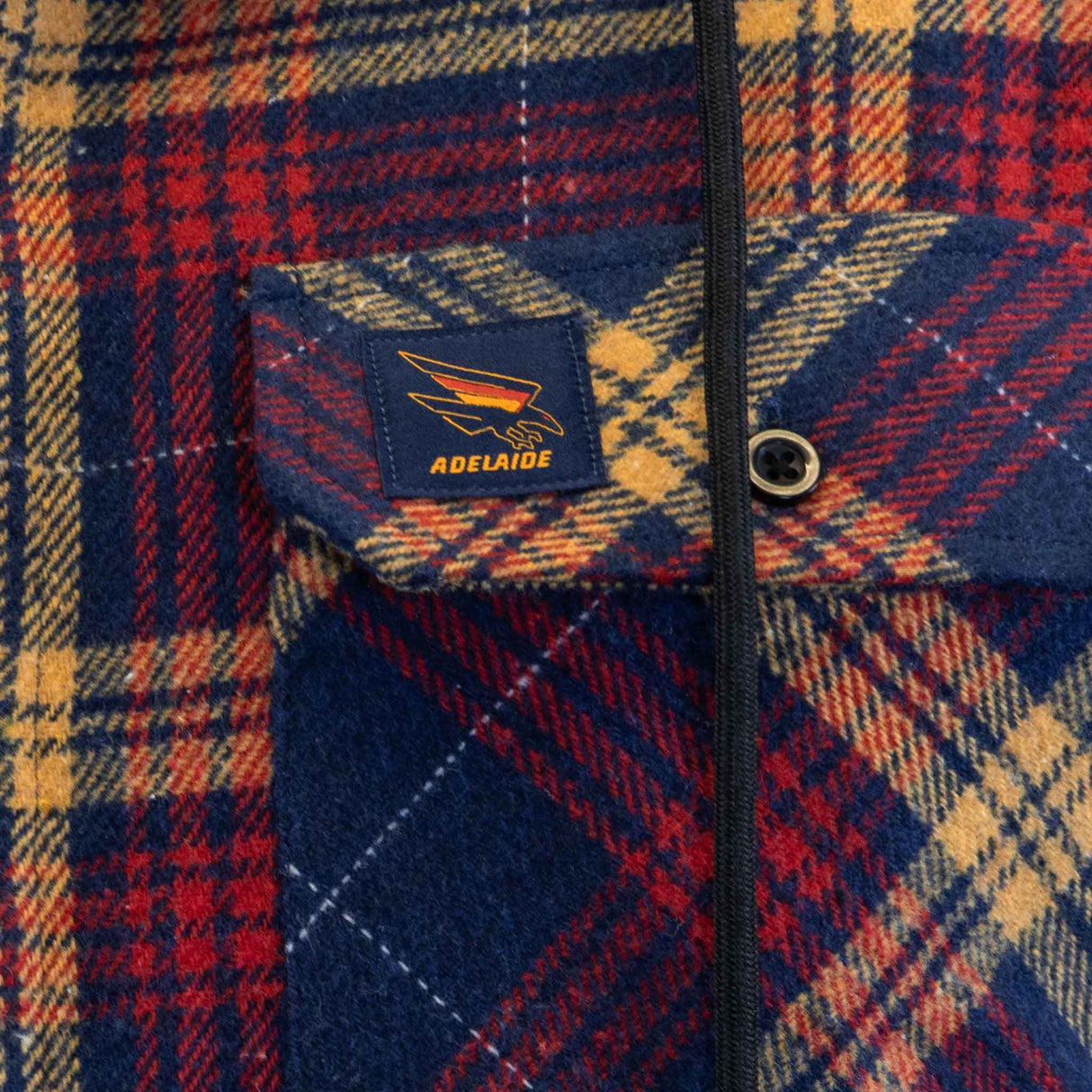 AFL Adelaide Crows 'Highland' Hooded Flannel Shirt - Ashtabula