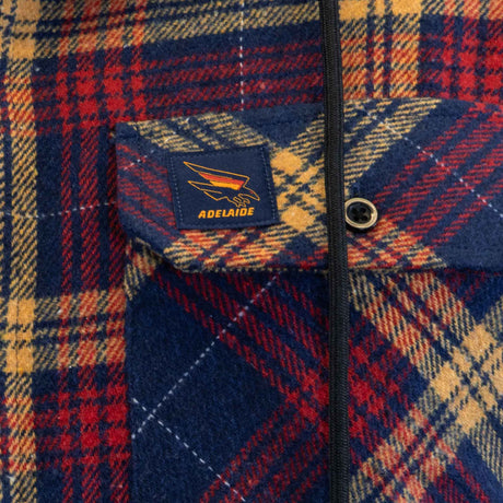 AFL Adelaide Crows 'Highland' Hooded Flannel Shirt - Ashtabula