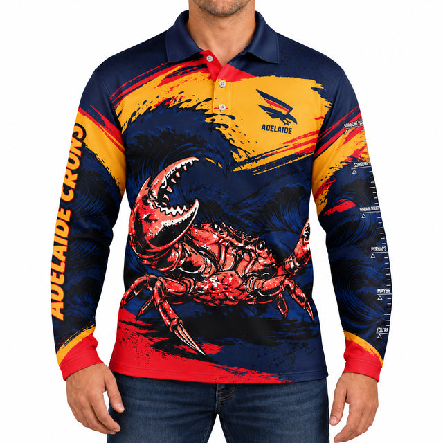 AFL Adelaide Crows 'Krusha' Fishing Shirt - Ashtabula
