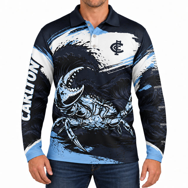 AFL Carlton 'Krusha' Fishing Shirt - Ashtabula