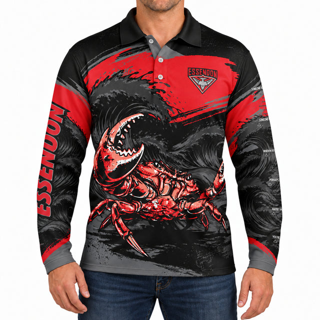 AFL Essendon Bombers 'Krusha' Fishing Shirt - Ashtabula
