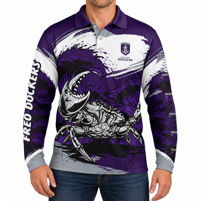 AFL Fremantle Dockers 'Krusha' Fishing Shirt - Ashtabula