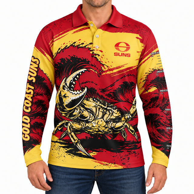 AFL Gold Coast Suns 'Krusha' Fishing Shirt - Ashtabula