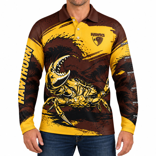 AFL Hawthorn 'Krusha' Fishing Shirt - Ashtabula