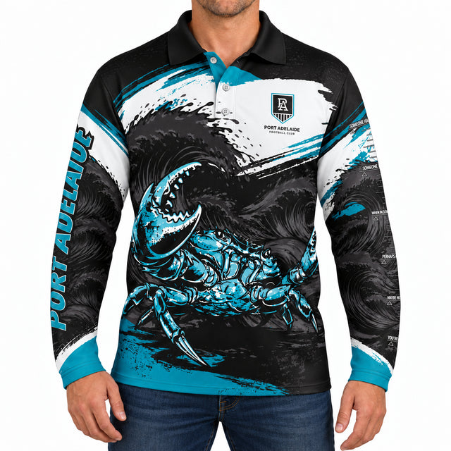 AFL Port Adelaide 'Krusha' Fishing Shirt - Ashtabula