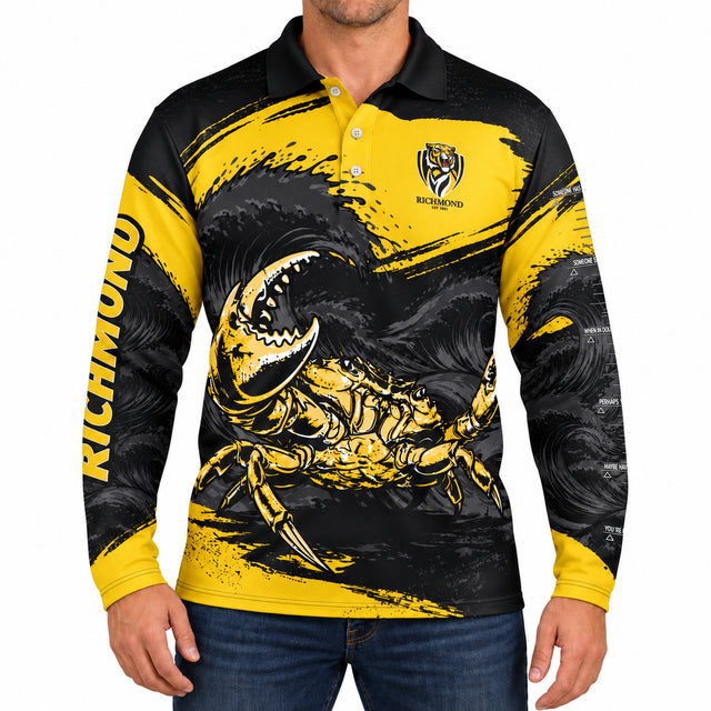 AFL Richmond Tigers 'Krusha' Fishing Shirt - Ashtabula