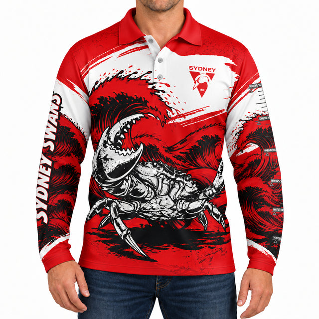 AFL Sydney Swans 'Krusha' Fishing Shirt - Ashtabula