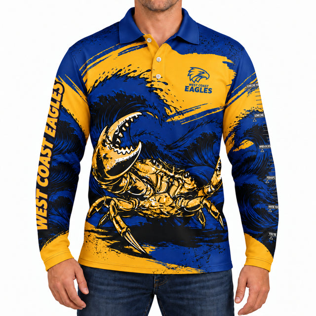 AFL West Coast Eagles 'Krusha' Fishing Shirt - Ashtabula