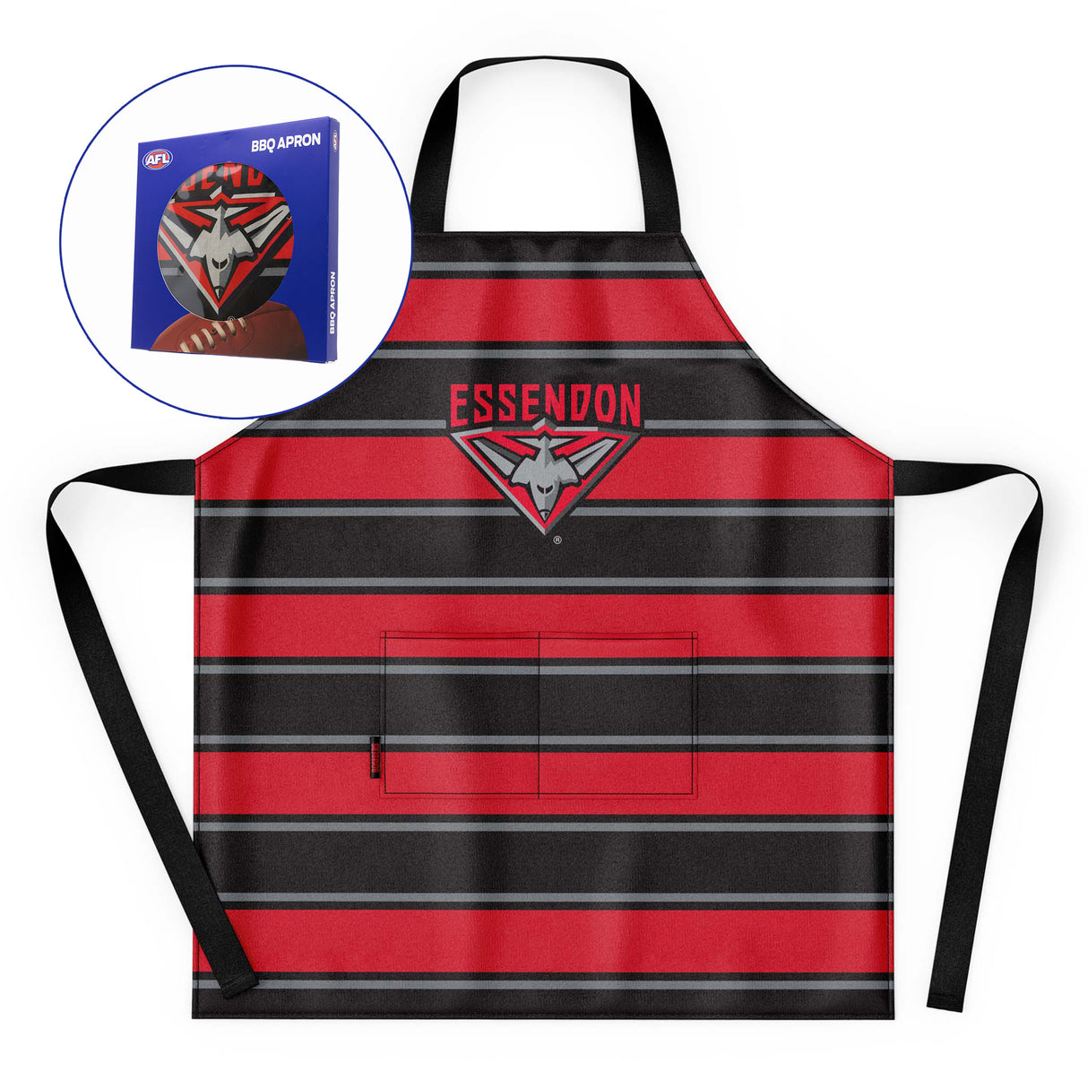 AFL Essendon Bombers 'Snagged' BBQ Apron - Ashtabula