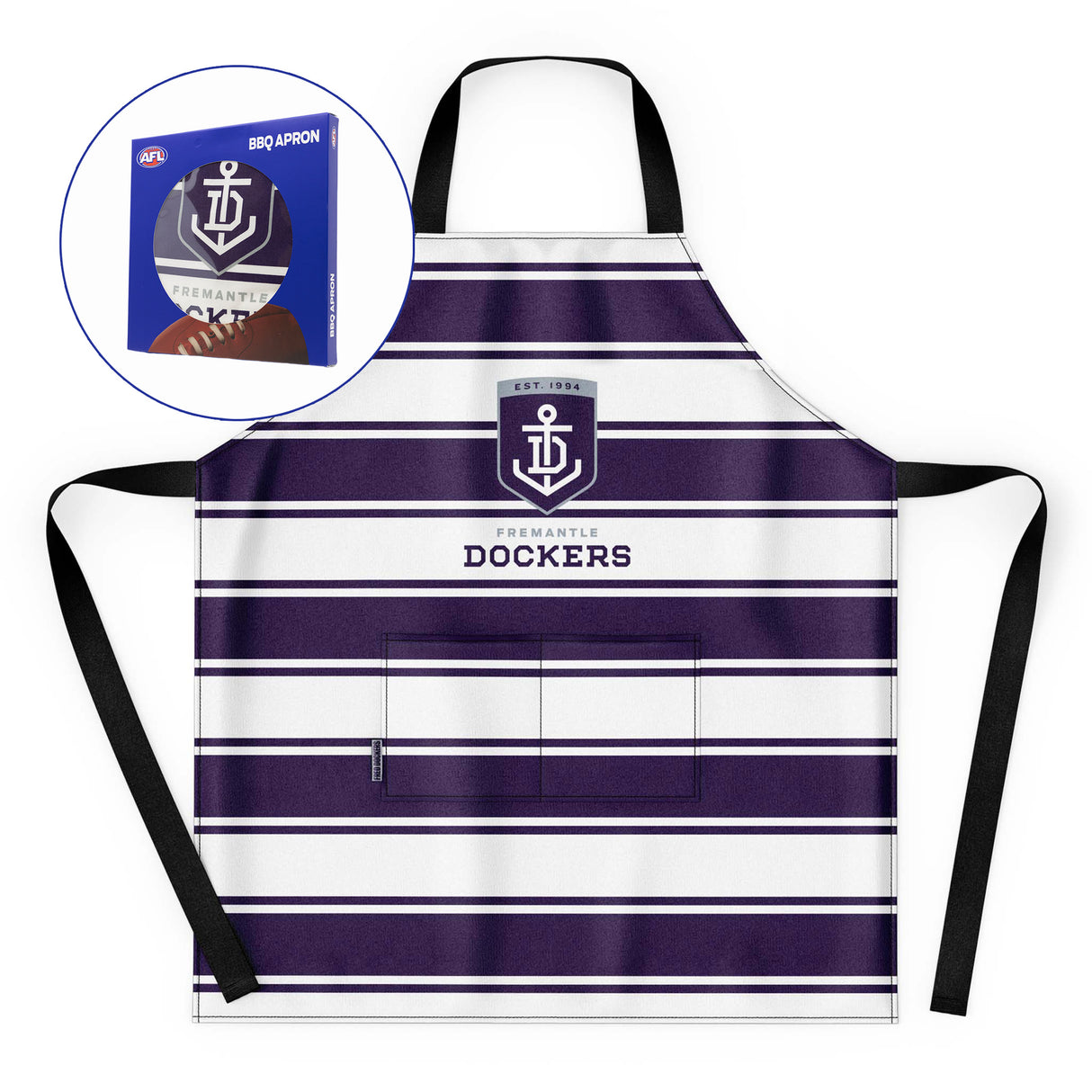 AFL Fremantle Dockers 'Snagged' BBQ Apron - Ashtabula